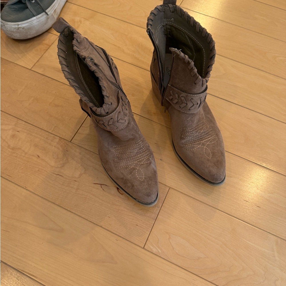 Altared state Brown Western Ankle Boots